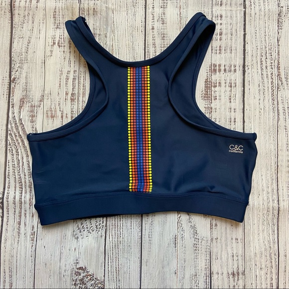 C&C California Navy with Mesh Sports Bra. Size M - Picture 4 of 8